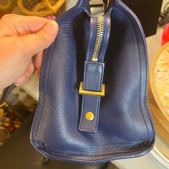 Yves Saint Laurent YSL Blue Leather Cabas Chyc - Picture 5 of 17